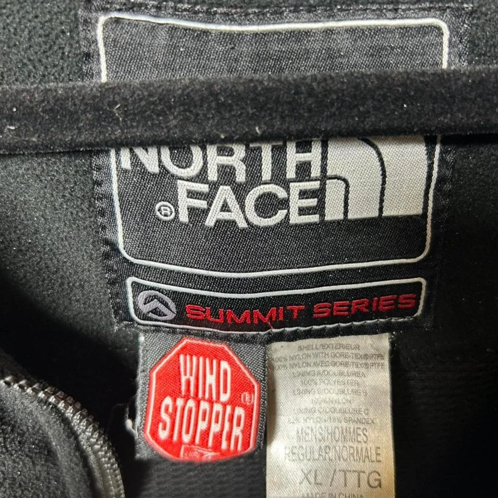 VTG North‎ Face Jacket Mens XL Black Summit Series Fleece Windstopper GoreTex